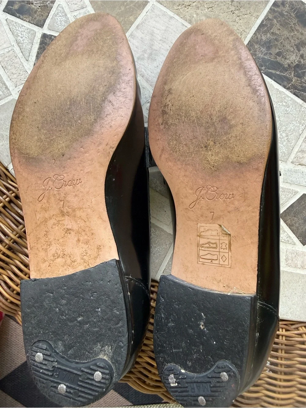 J. Crew Women’s Black Leather Penny Loafers size 7